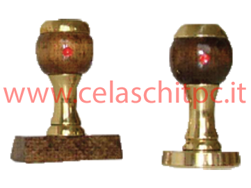 Manico in legno e ottone